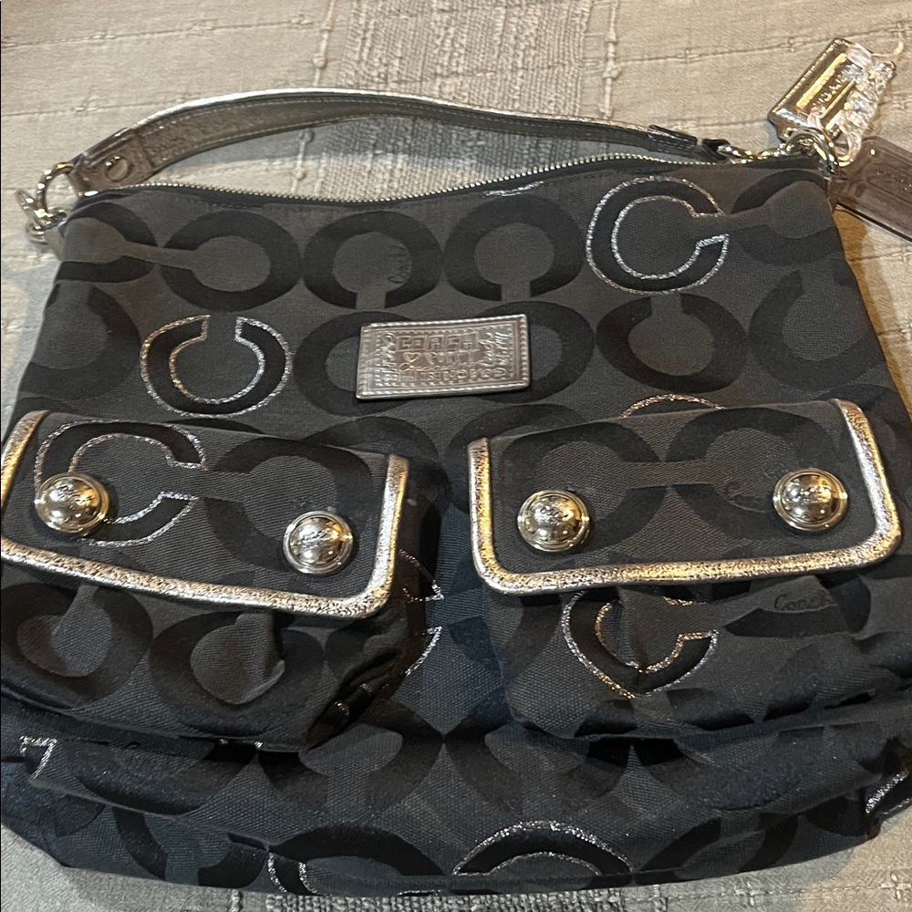 Coach Black Signature Shoulder Bag